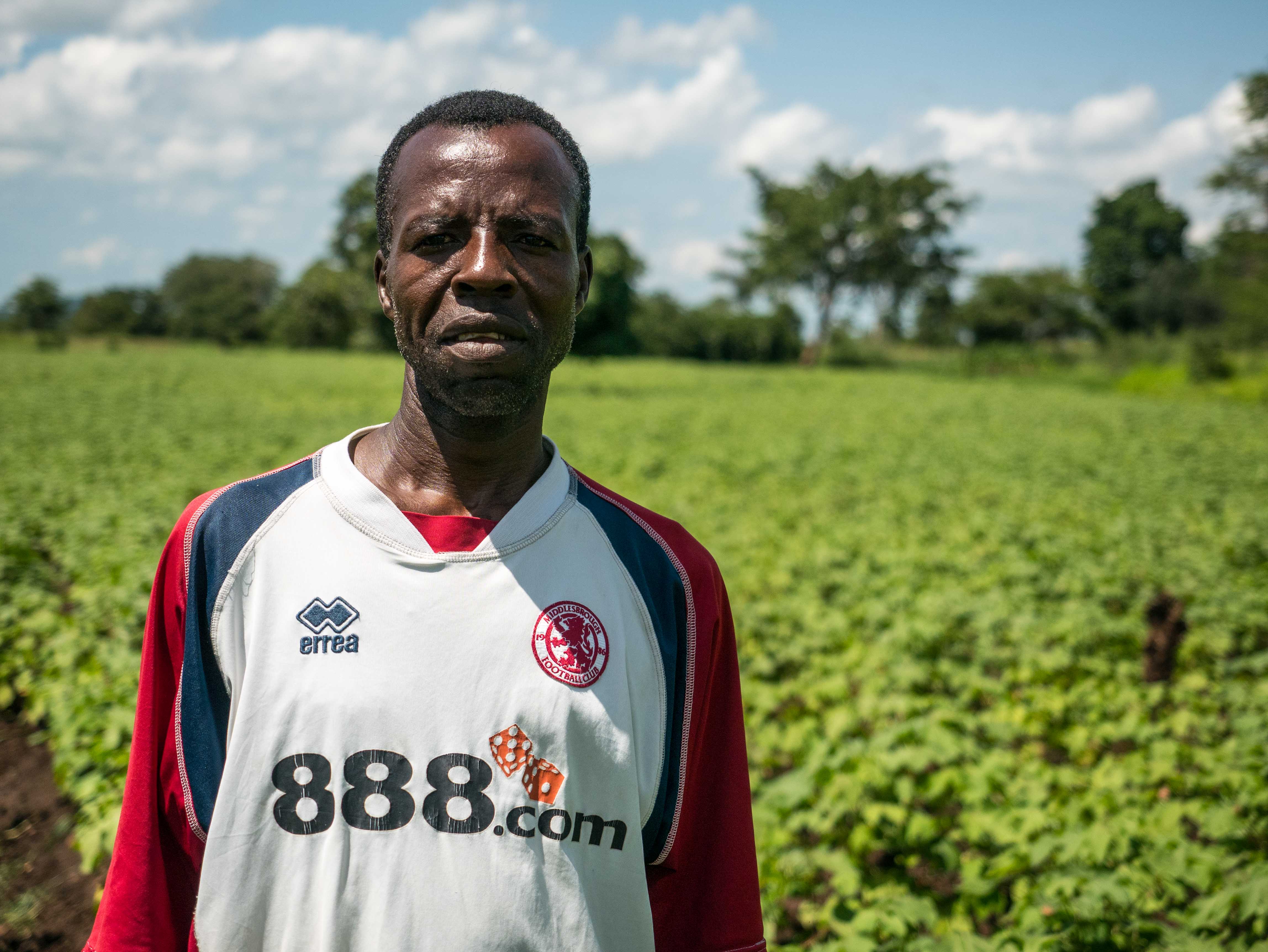 Frederick, cotton farmer, portrait in the field