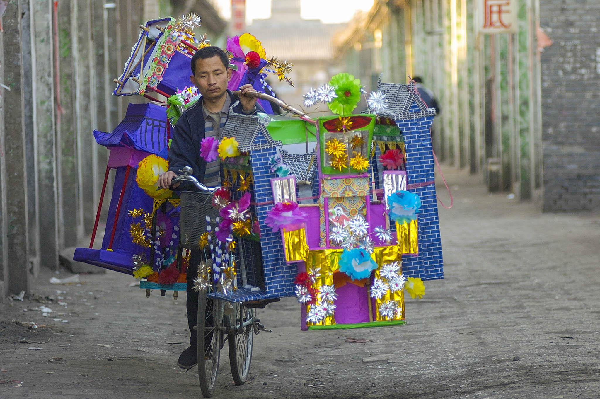 Man on bicycle